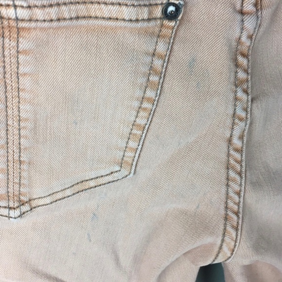 Free People Pale Peach 5 Pocket Skinny Jeans Size 28 - Picture 5 of 7